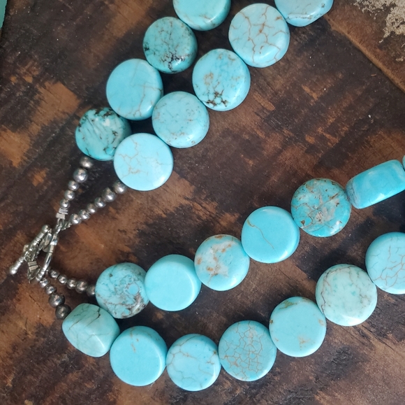 Turquoise two strand necklace - Picture 5 of 5